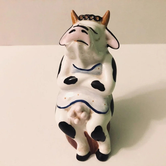 Brian Wood Studios Cheeky Devils Cow Figurines Ceramic Lot  of 2 - Picture 2 of 16